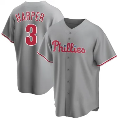 MLB Phillies 3 Bryce Harper Light Blue Cool Base Cooperstown Youth