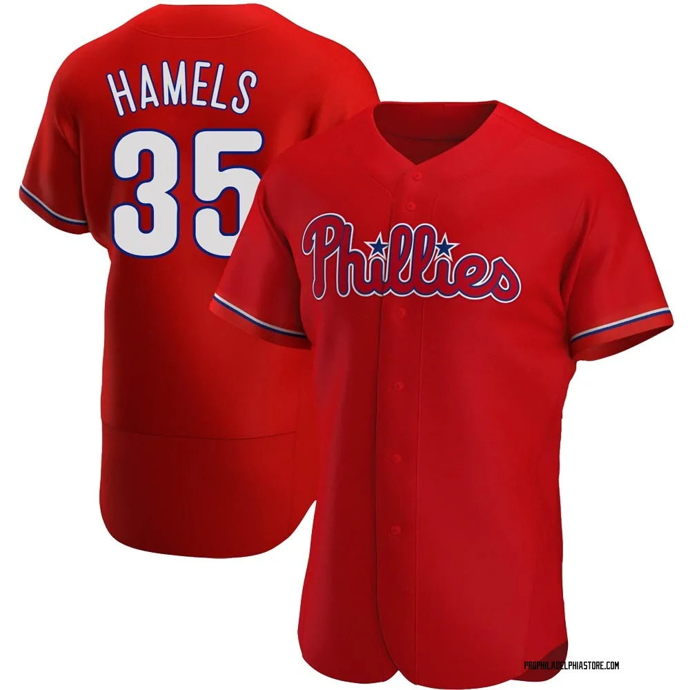 Cole Hamels Men's Authentic Philadelphia Phillies Red Alternate