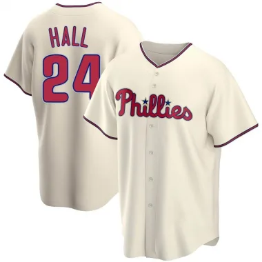 Darick Hall Philadelphia Phillies signed Replica Blue Throwback jersey COA